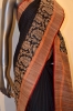 Exclsuive Black Thread Weave Handloom Banarasi Silk Saree